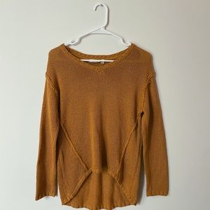 Women’s Mustard Sweater with Elbow Patches